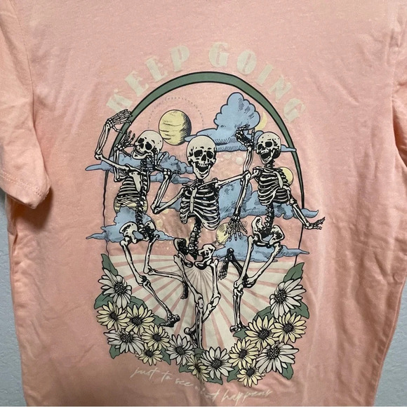 NWT Women’s Zoe + Liv Dusty Pink Short Sleeve Top Small - Picture 2 of 5